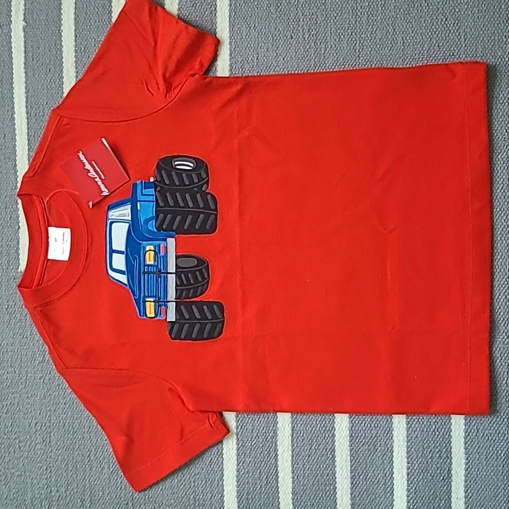 Hanna Andersson NWT Kids Red Tee with Truck | Size 8 (130)